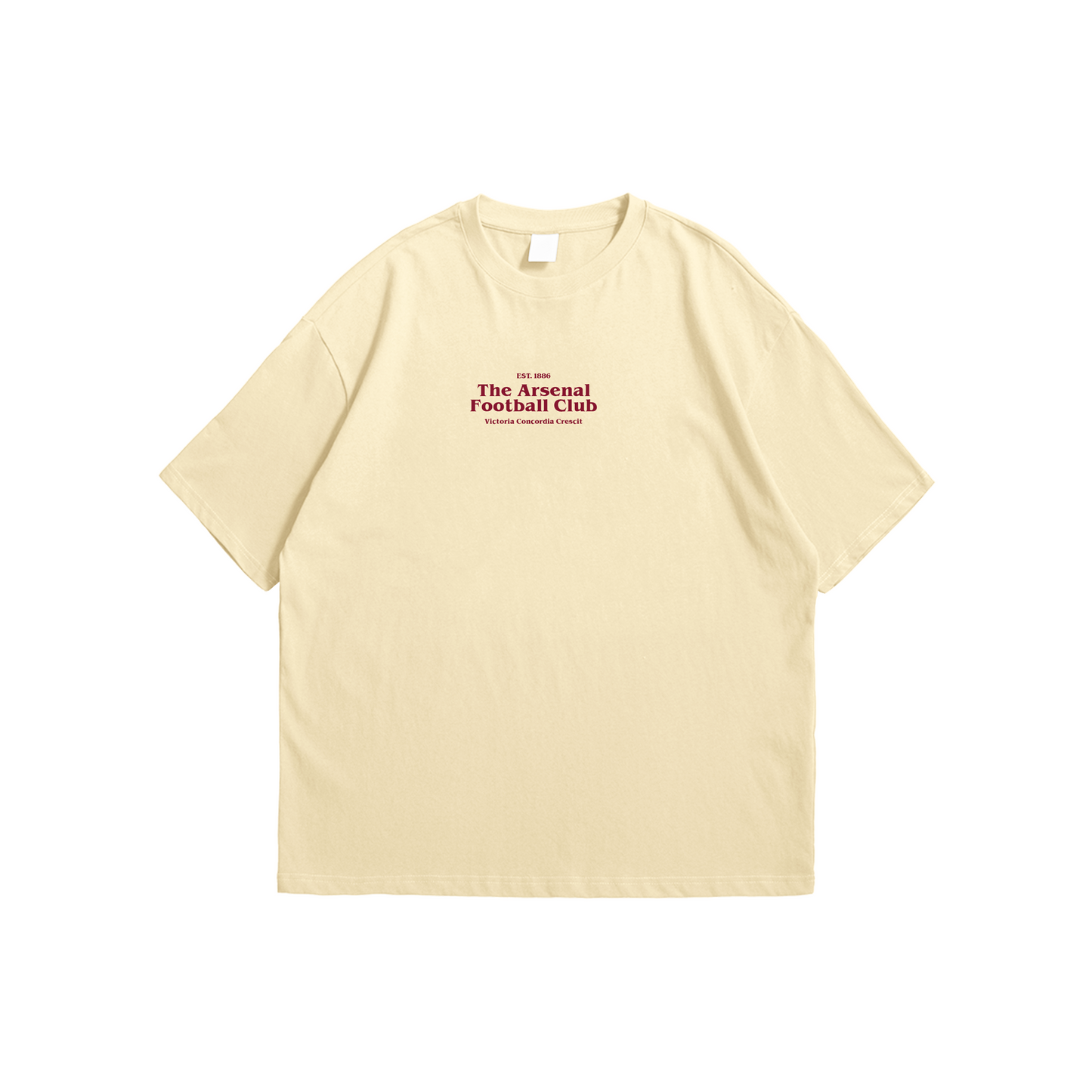 Arsenal FC Oversized Drop Shoulder Tee – Cream