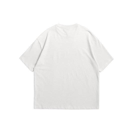 Solid White Drop Shoulder T-Shirt