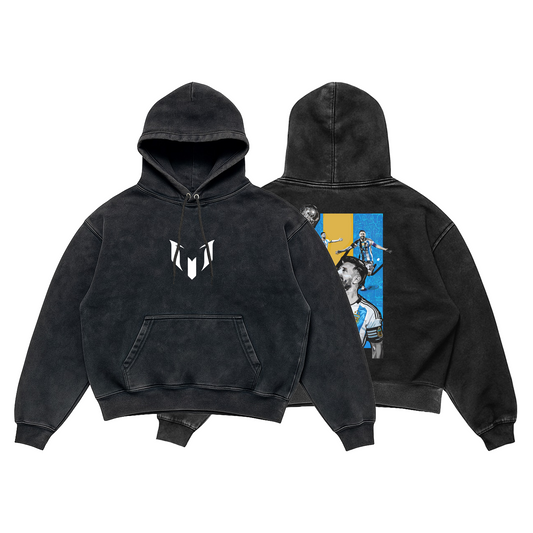 Argentine Football Champion Acid Wash Hoodie – Victory Edition