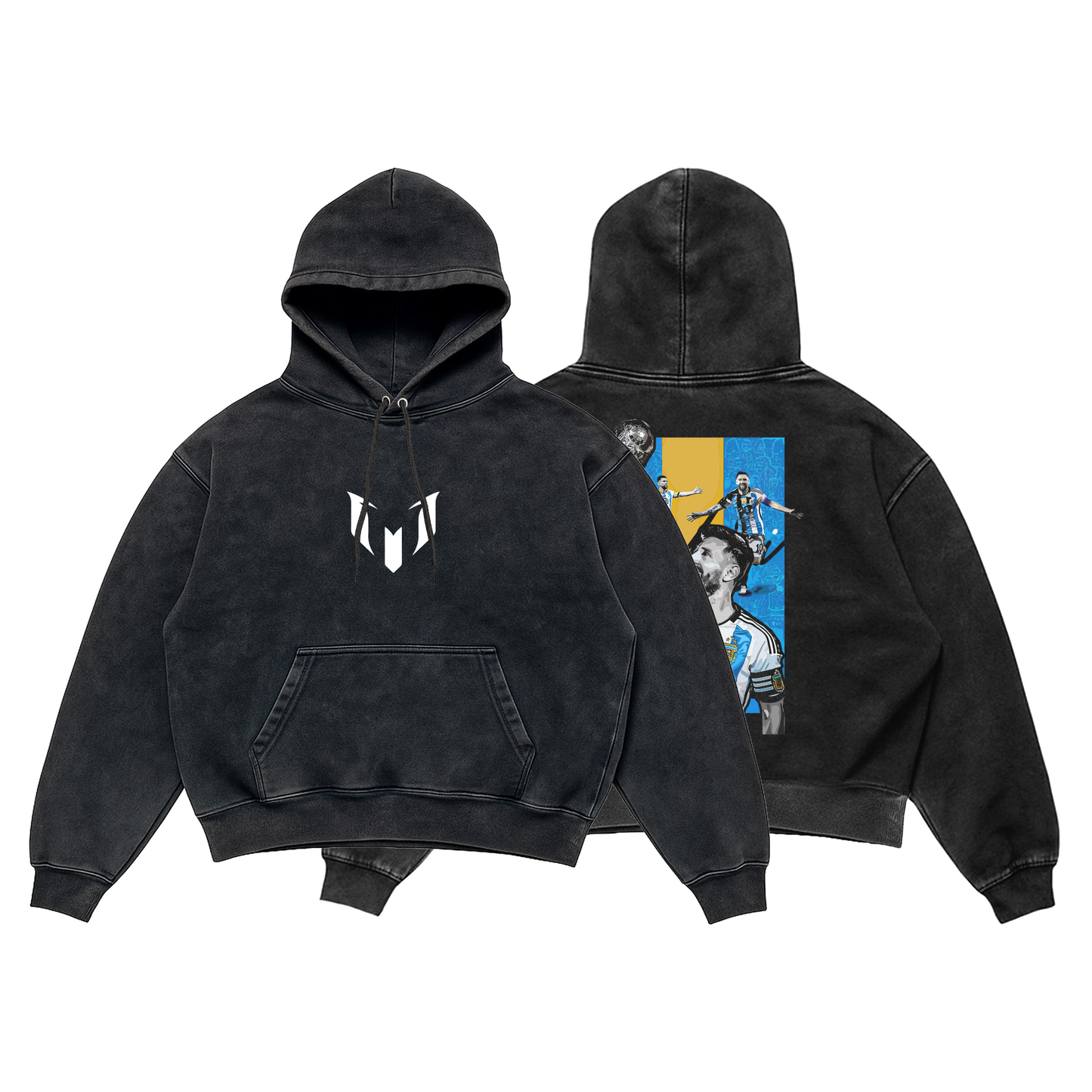 Argentine Football Champion Acid Wash Hoodie – Victory Edition