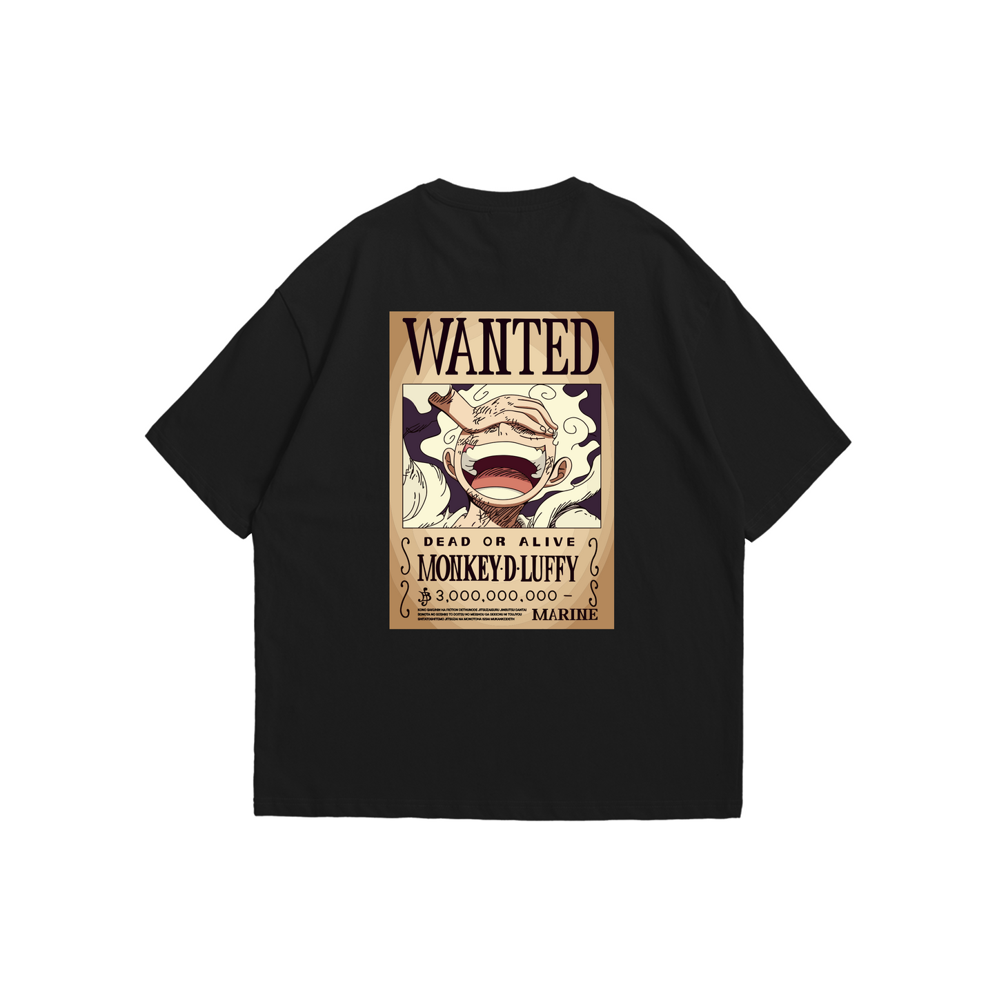 Monkey D. Luffy Wanted Poster Drop Shoulder T-Shirt – One Piece Edition