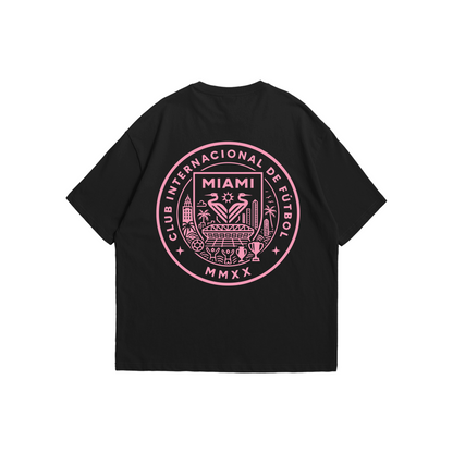 Inter Miami CF Tee – Oversized drop-shoulder 180 GSM cotton football T-shirt by Stick-On (Unisex M–5XL)