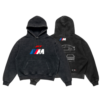 BMW M5 Acid Wash Hoodie – Blueprint Edition