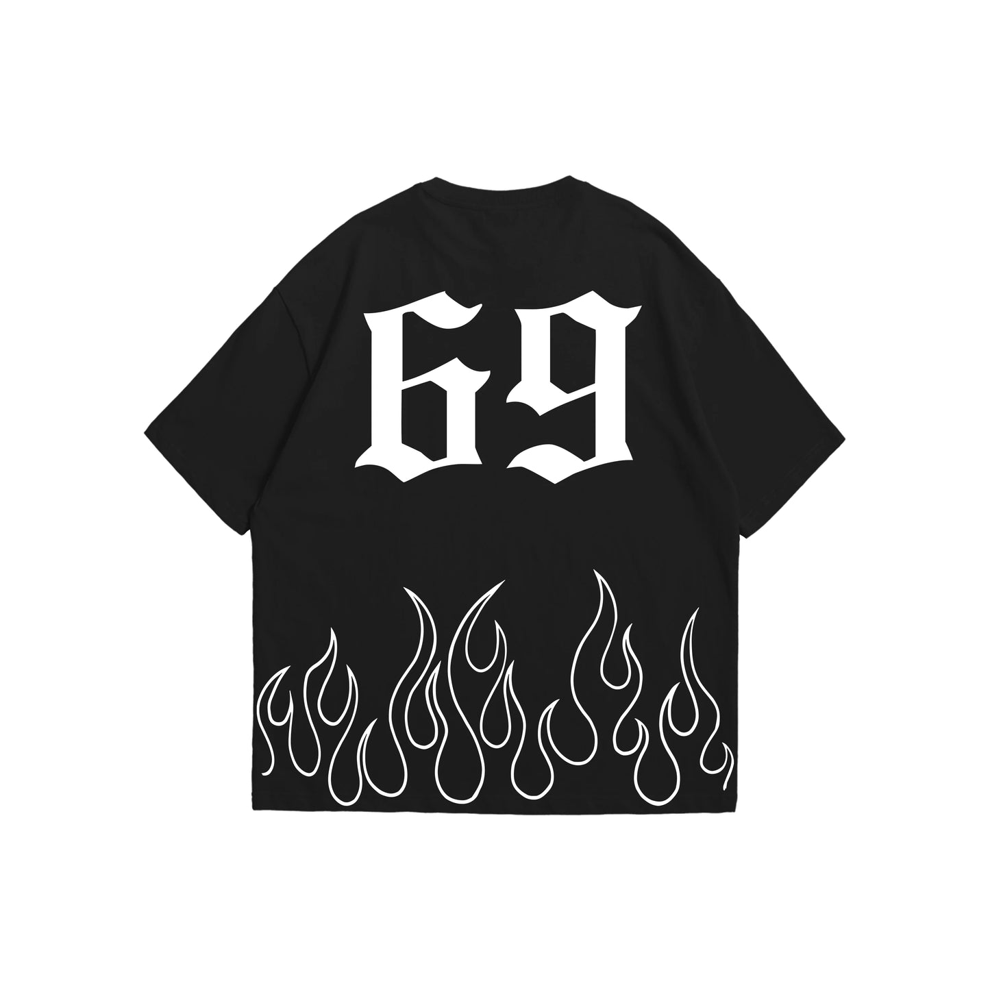 "Savage 69" Flame Graphic T-Shirt