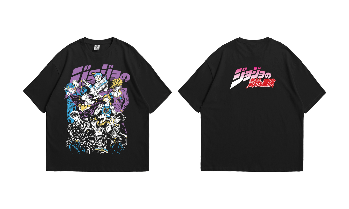 "JoJo's Protagonists" Anime Graphic T-Shirt