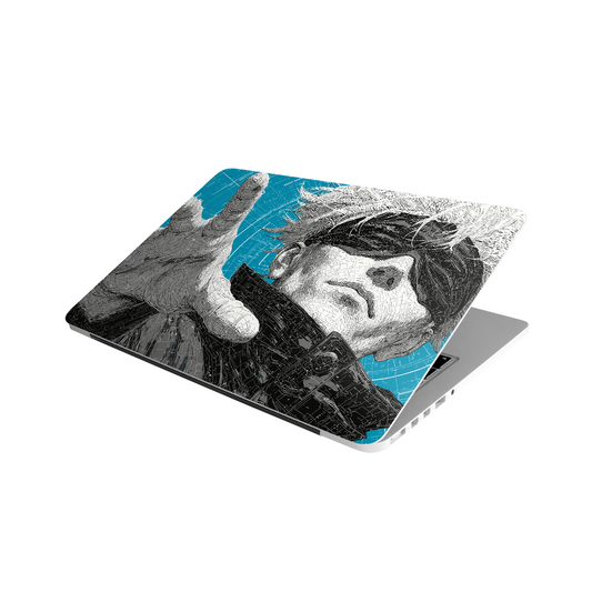 Gojo Satoru Jujutsu Kaisen MacBook Case – Blue & Black anime laptop cover by Stick-On