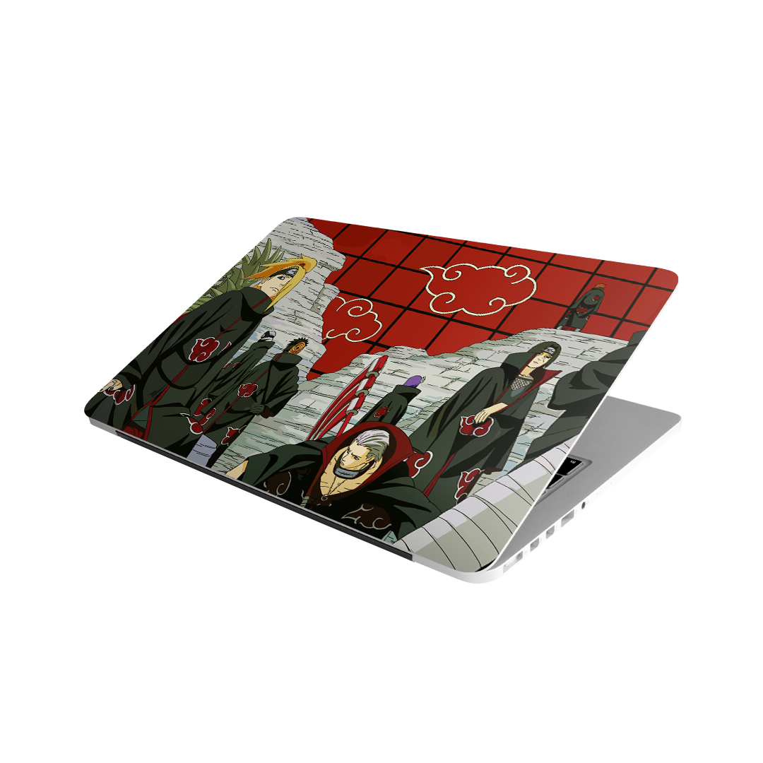 Naruto Akatsuki Clan MacBook Case – Red & Black anime laptop protective cover by Stick-On