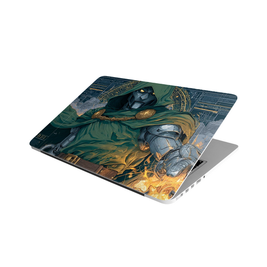 Doctor Doom MacBook case – mystic armor villain design, Stick-On Marvel collection