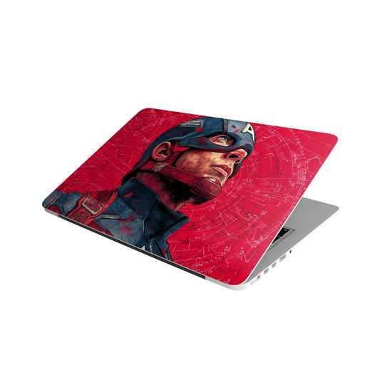 Captain America MacBook case – red and blue Marvel laptop cover, Stick-On superhero collection