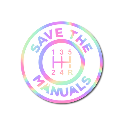 SAVE THE MANUALS Sticker