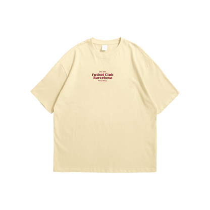 FC Barcelona Força Barça Oversized Drop Shoulder Tee – Cream