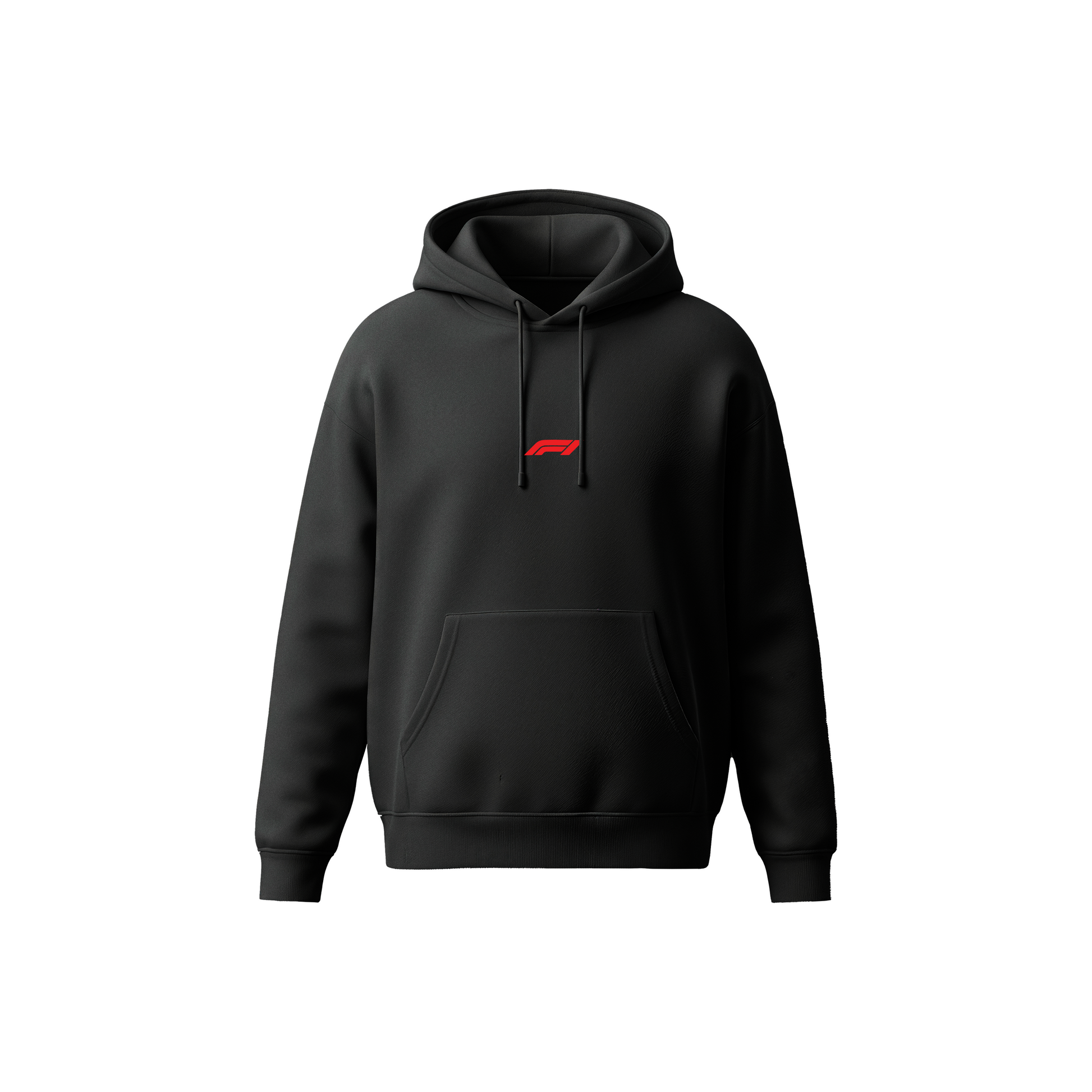 F1 × Bridgestone black hoodie with F1 front logo and Bridgestone back print – Stick-On Racing Collection