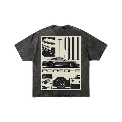 Porsche 911 "Legacy" Acid Wash Oversized T-Shirt