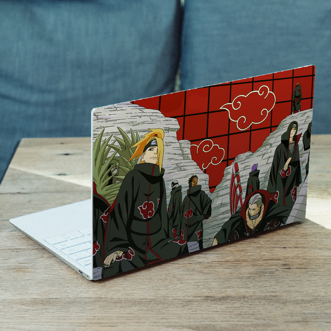 Naruto Akatsuki Clan MacBook Case – Red & Black