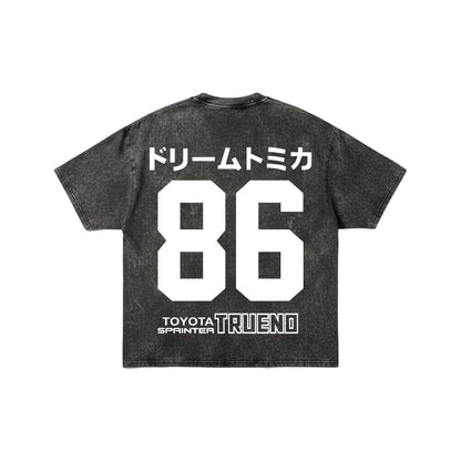 Initial D "Trueno 86" Acid Wash Oversized T-Shirt