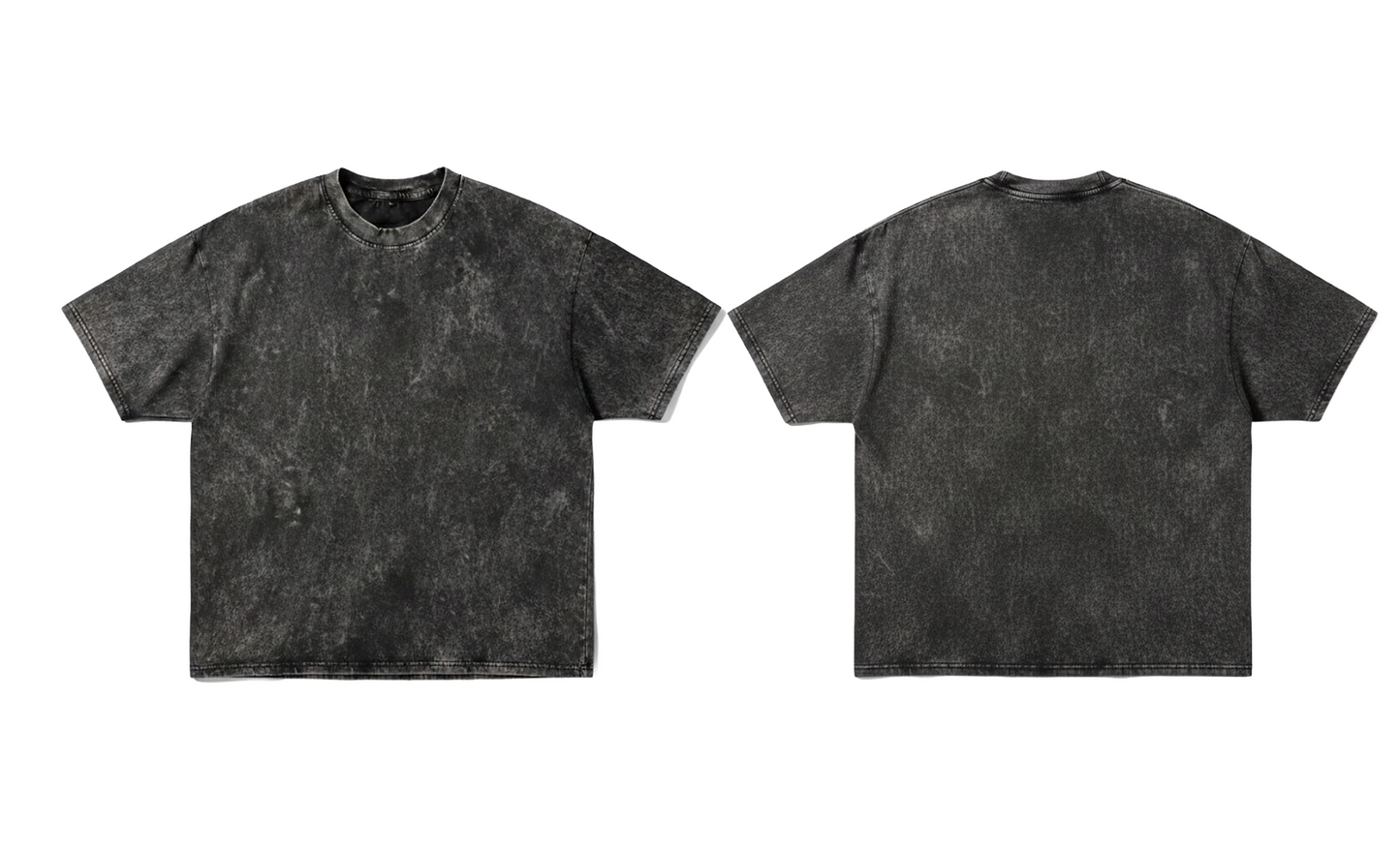 Solid Acid Wash Heavyweight Drop Shoulder T-Shirt