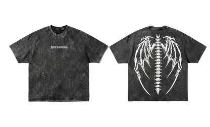 "Bad Influence" Acid Wash Oversized T-Shirt