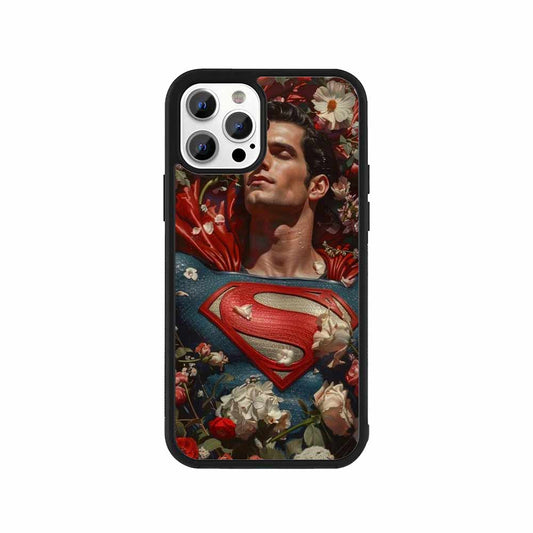 Romantic Superman Floral Art Phone Case