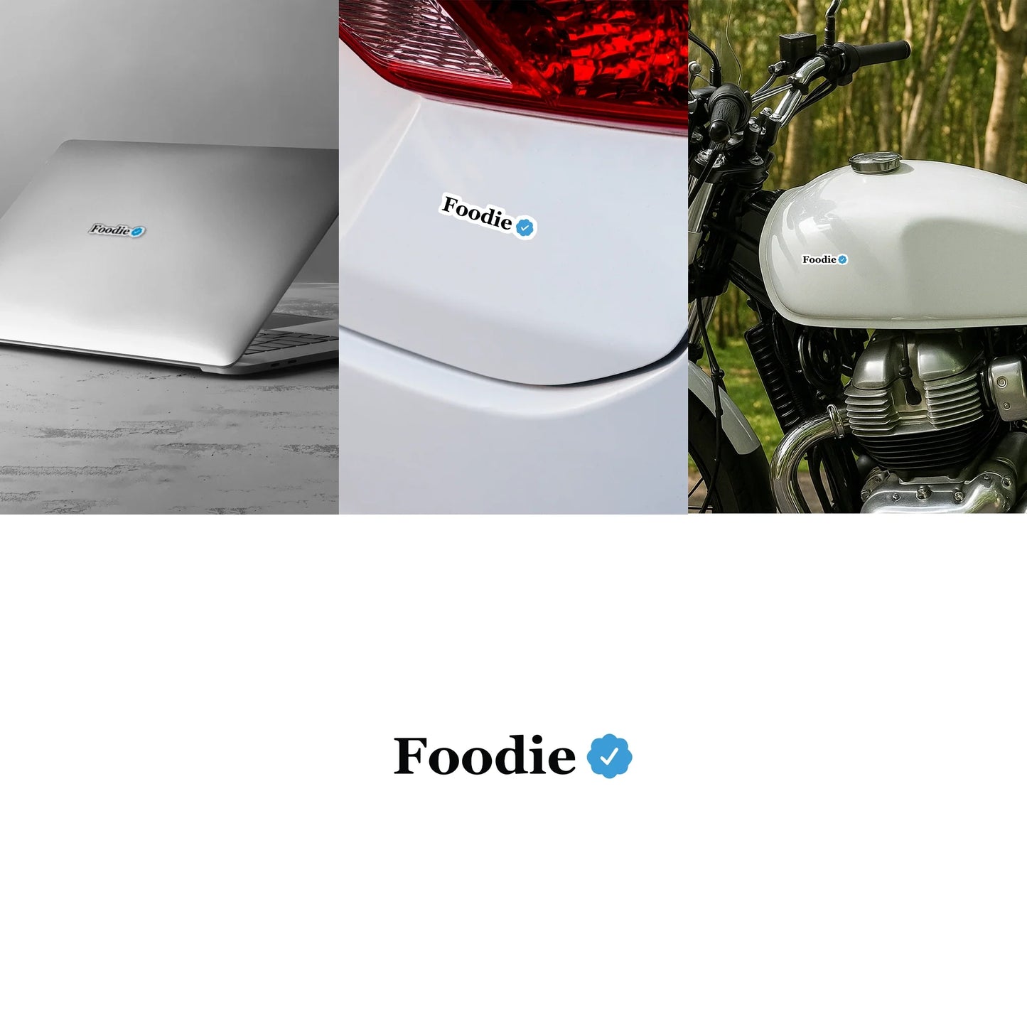 "Foodie" Verified Text Sticker