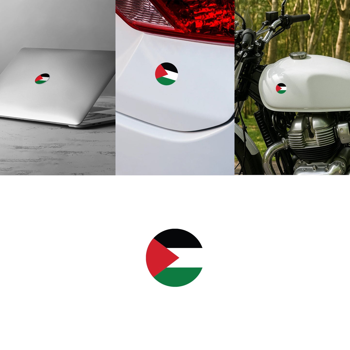 Palestine Flag Round Sticker