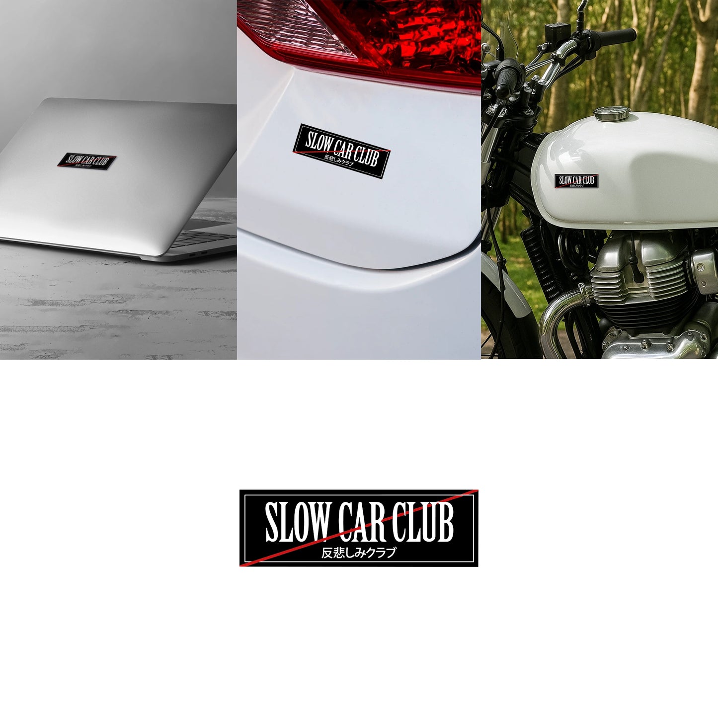 "Slow Car Club" JDM Parody Sticker