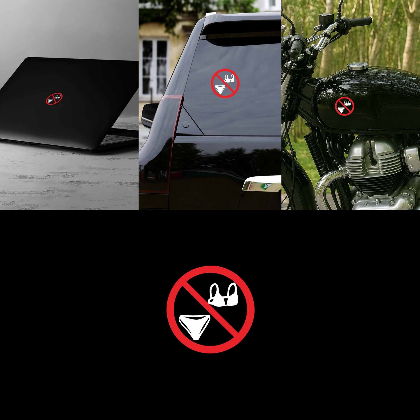 No Bra & Panties allowed Sticker