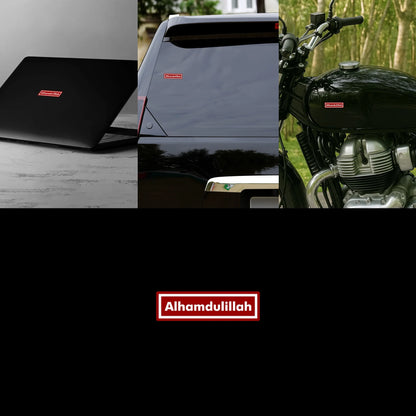 "Alhamdulillah" Red Box Logo Sticker