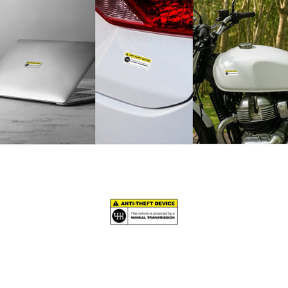 "Anti-Theft Device" Manual Transmission Sticker