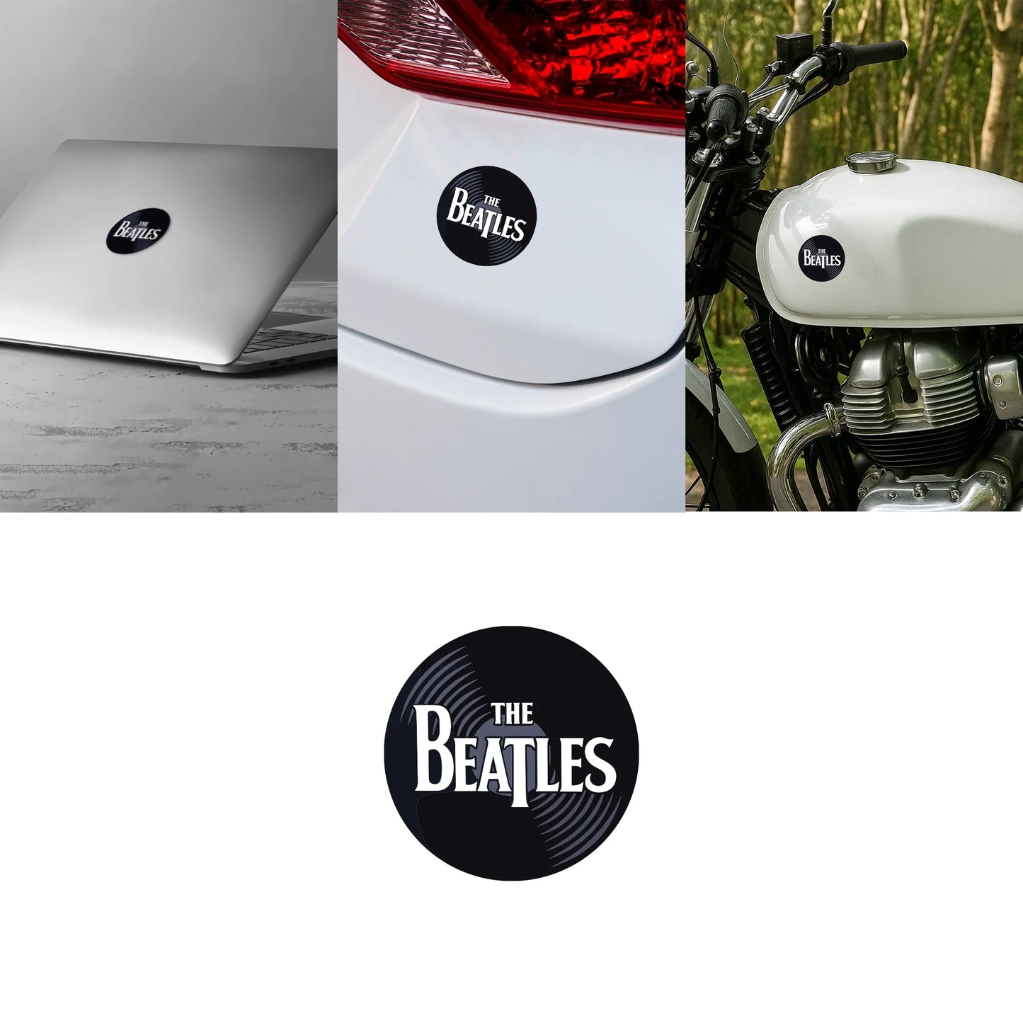 The Beatles Vinyl Record Logo Sticker