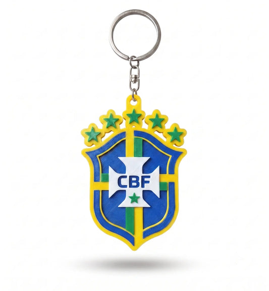 Brazil CBF Crest Keyring