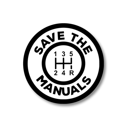 SAVE THE MANUALS Sticker