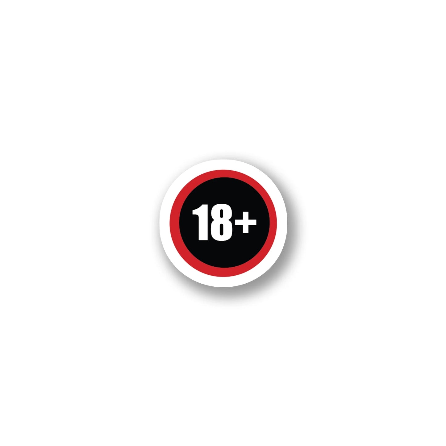 "18+ Only" Warning Sign Sticker
