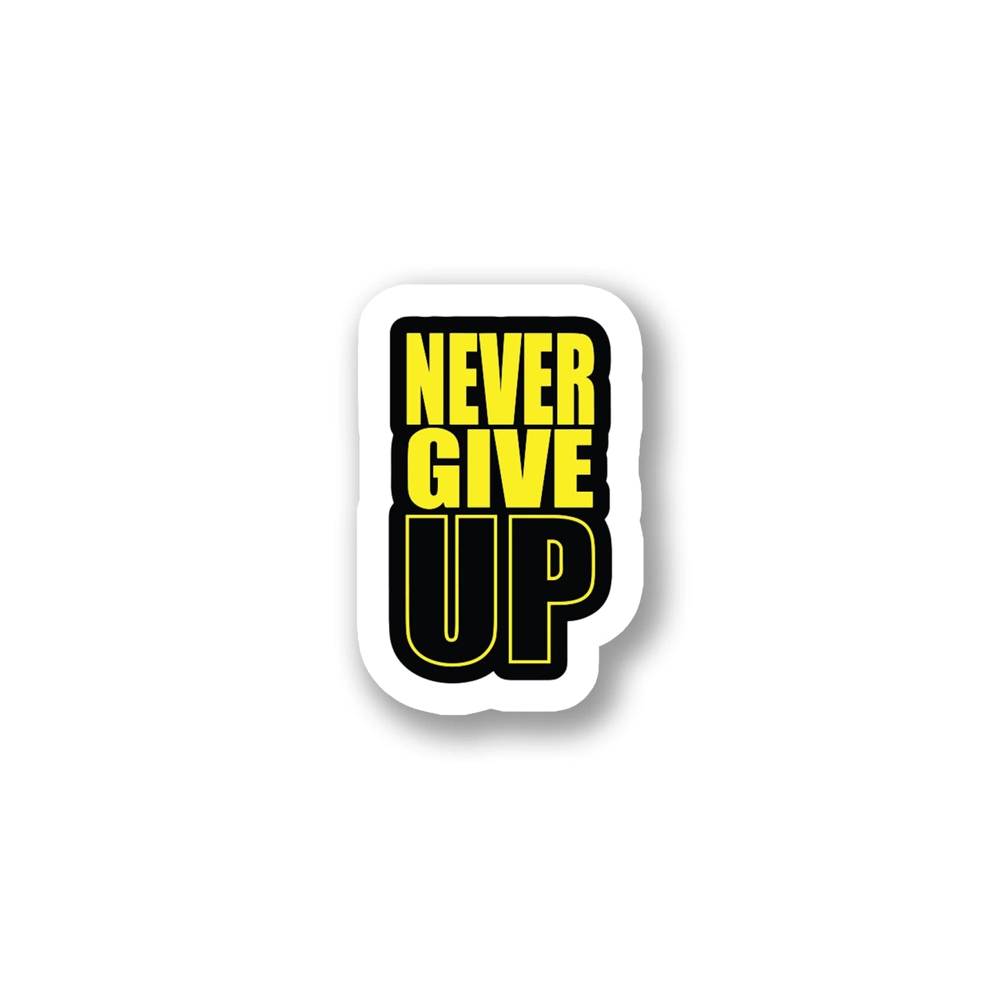"Never Give Up" Motivational Sticker