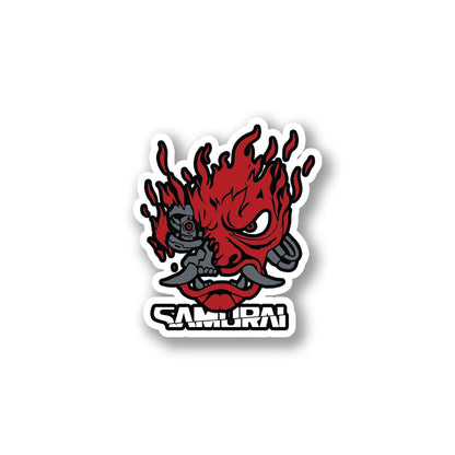 Samurai "Cyberpunk" Logo Sticker