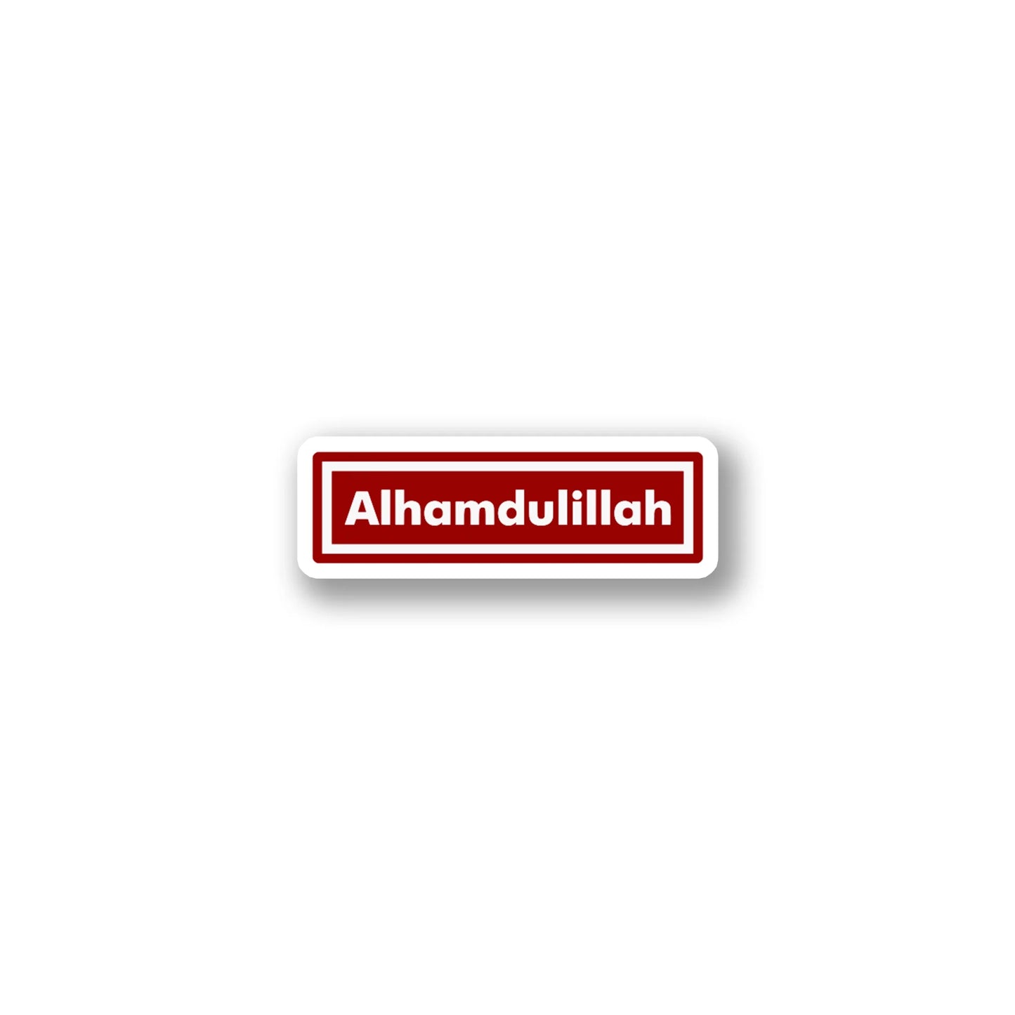 "Alhamdulillah" Red Box Logo Sticker