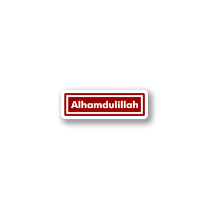 "Alhamdulillah" Red Box Logo Sticker
