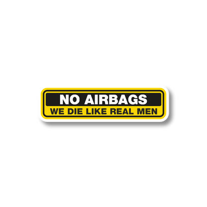 NO AIRBAGS Sticker