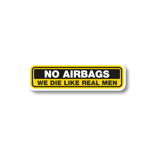 NO AIRBAGS Sticker