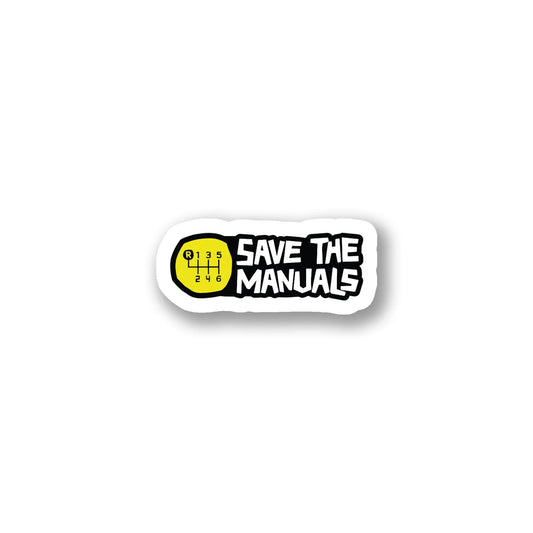 "Save The Manuals" Gear Shift Sticker