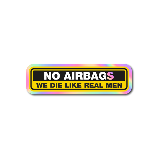 NO AIRBAGS Sticker