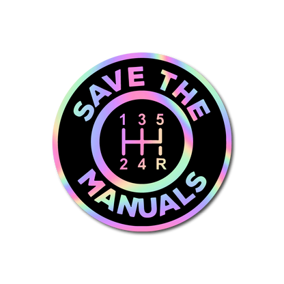 SAVE THE MANUALS Sticker