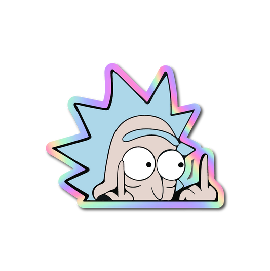 Rick Middle Finger Sticker