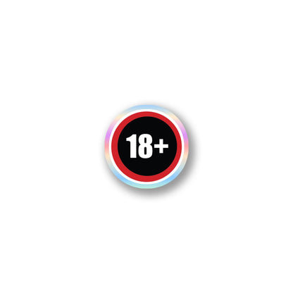 "18+ Only" Warning Sign Sticker