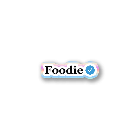 "Foodie" Verified Text Sticker
