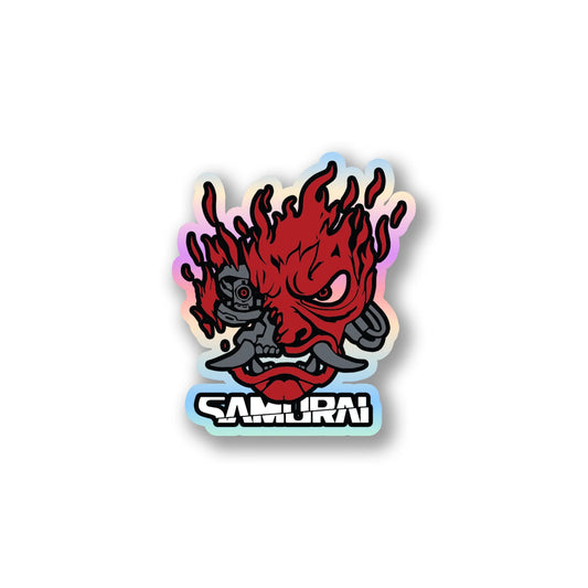 Samurai "Cyberpunk" Logo Sticker