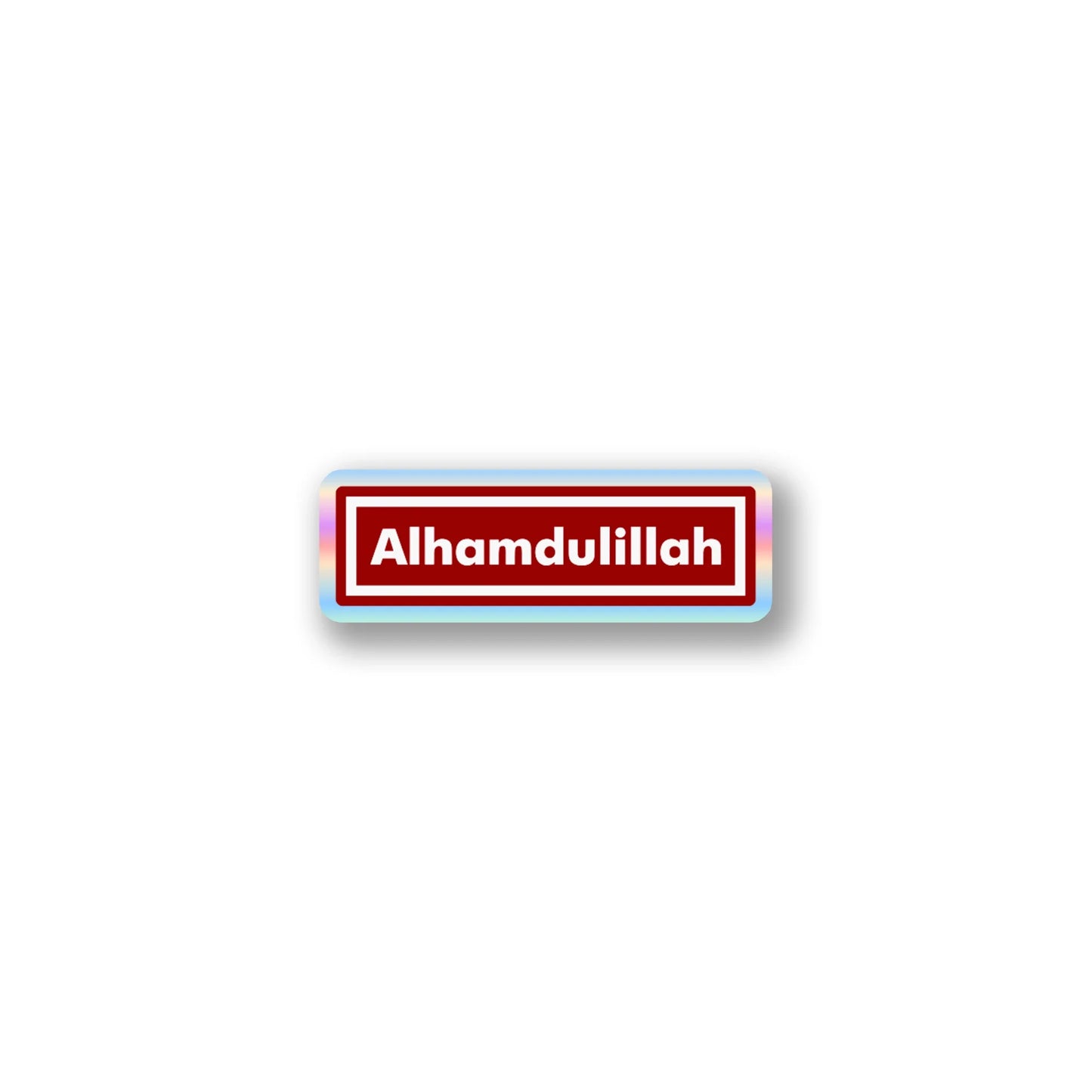 "Alhamdulillah" Red Box Logo Sticker