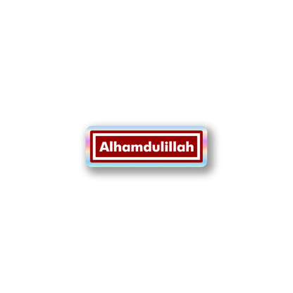 "Alhamdulillah" Red Box Logo Sticker