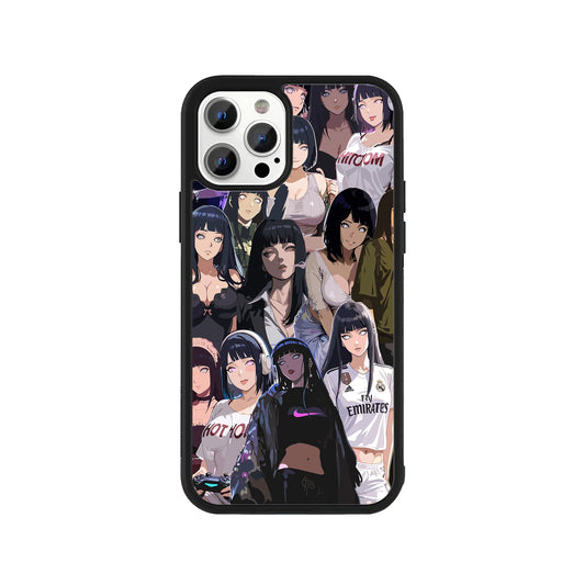 Hinata Naruto phone case – modern streetwear collage anime design, Stick-On anime collection