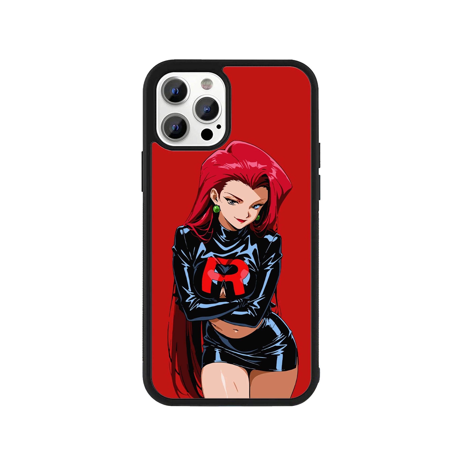 Team Rocket Jessie Pokémon phone case – red background anime design, Stick-On collection