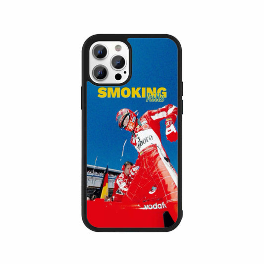 Racing Champion Phone Case – Smoking Kills Red Edition sports design by Stick-On